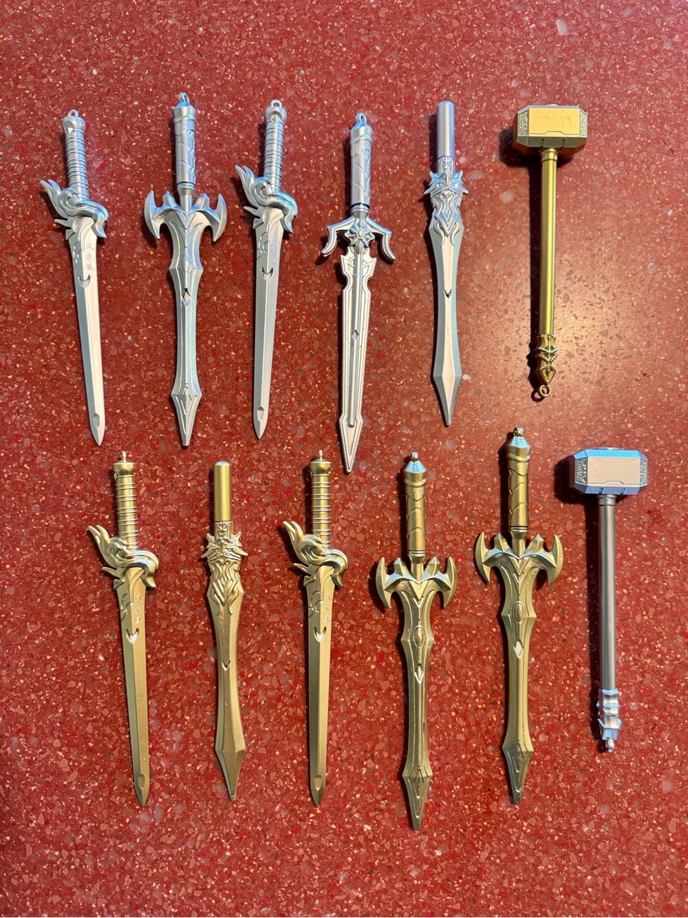 Novelty PENS various swords etc. silver and gold all brand new! Choice of 1 - Picture 2 of 8